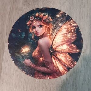 Fairy Art Round Metal Wall Art